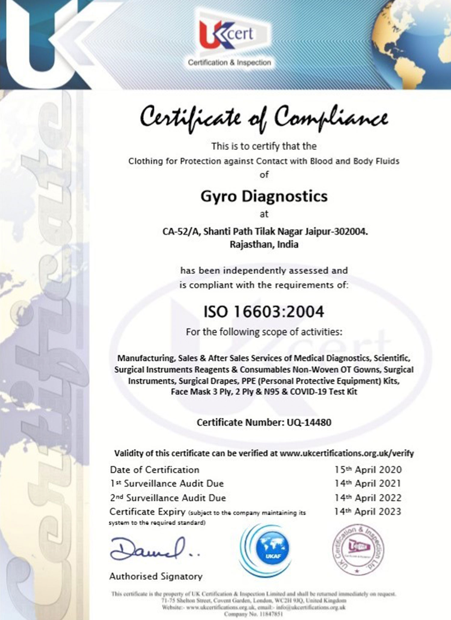 ISO 16603 Gyro